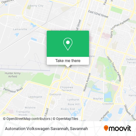 Autonation Volkswagen Savannah map