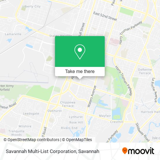 Mapa de Savannah Multi-List Corporation