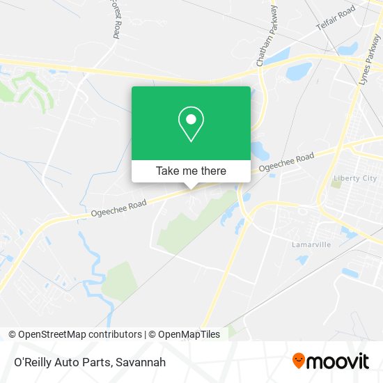 O'Reilly Auto Parts map