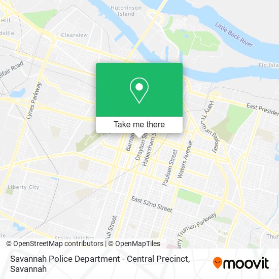 Savannah Police Department - Central Precinct map