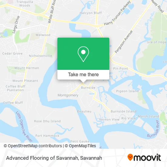 Advanced Flooring of Savannah map