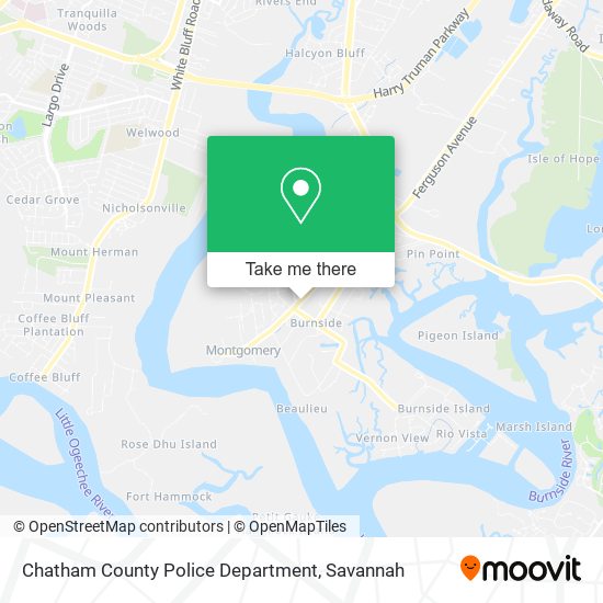 Chatham County Police Department map