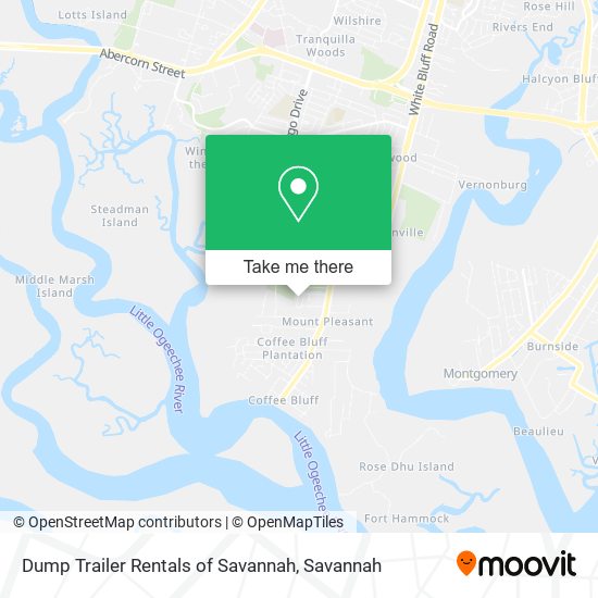 Dump Trailer Rentals of Savannah map