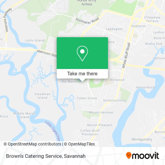 Brown's Catering Service map