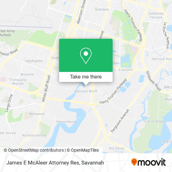 James E McAleer Attorney Res map