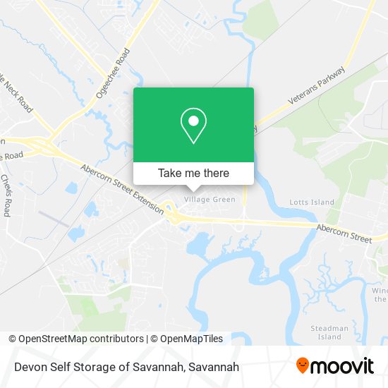Mapa de Devon Self Storage of Savannah