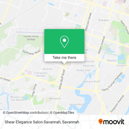 Mapa de Shear Elegance Salon Savannah