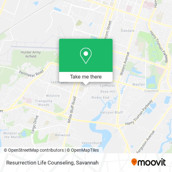 Resurrection Life Counseling map