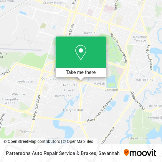 Pattersons Auto Repair Service & Brakes map