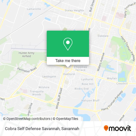 Mapa de Cobra Self Defense Savannah
