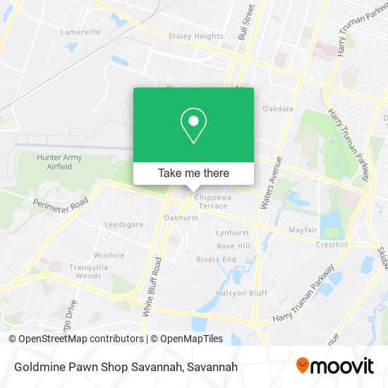 Mapa de Goldmine Pawn Shop Savannah