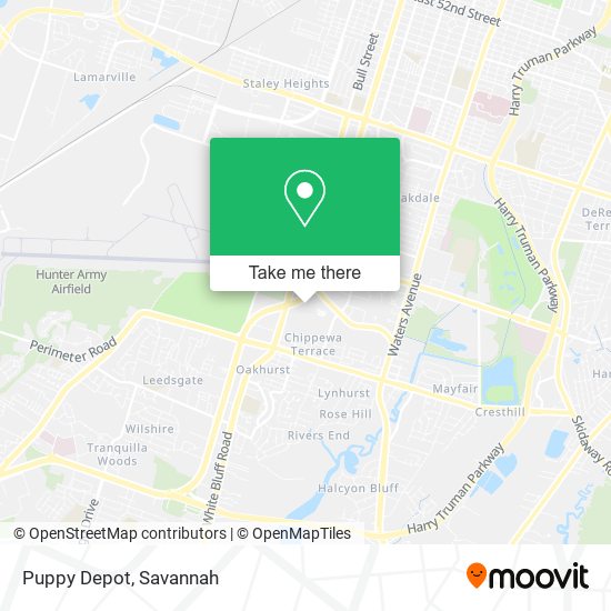 Puppy Depot map