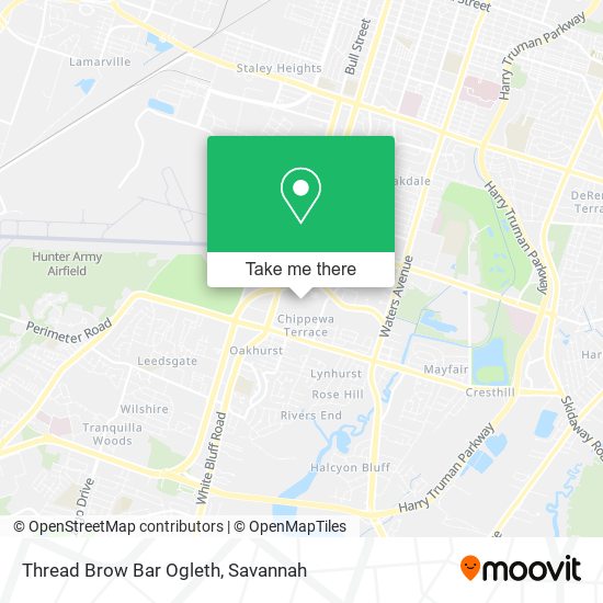 Thread Brow Bar Ogleth map