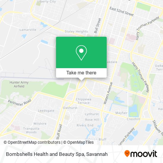 Mapa de Bombshells Health and Beauty Spa