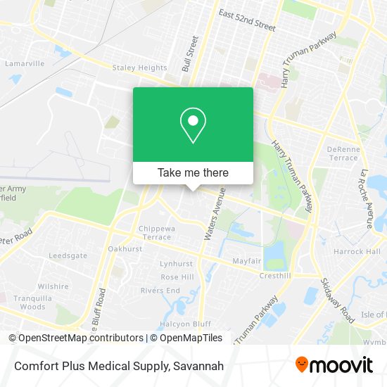Comfort Plus Medical Supply map