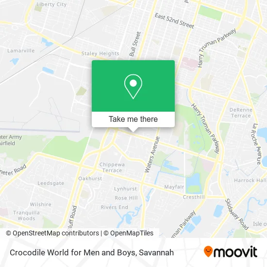 Crocodile World for Men and Boys map