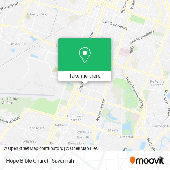Mapa de Hope Bible Church