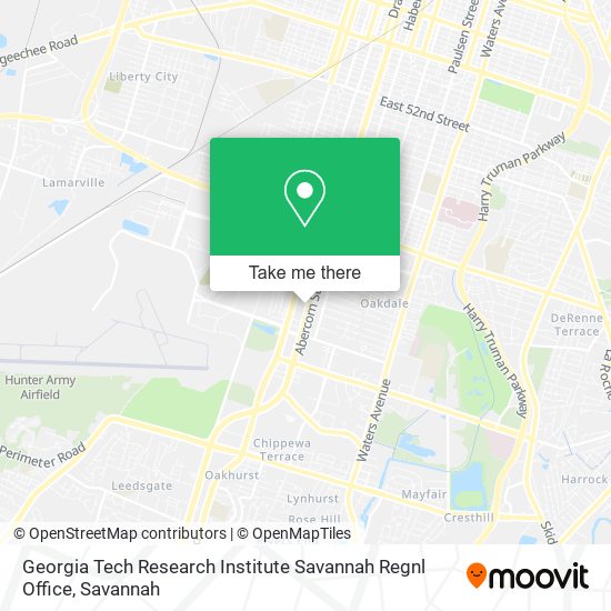 Mapa de Georgia Tech Research Institute Savannah Regnl Office