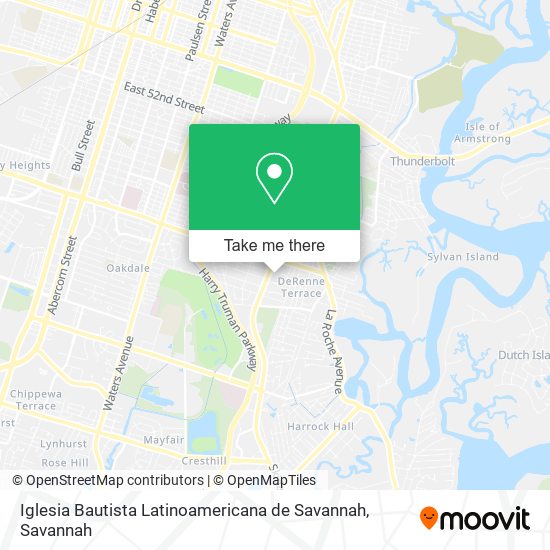 Mapa de Iglesia Bautista Latinoamericana de Savannah