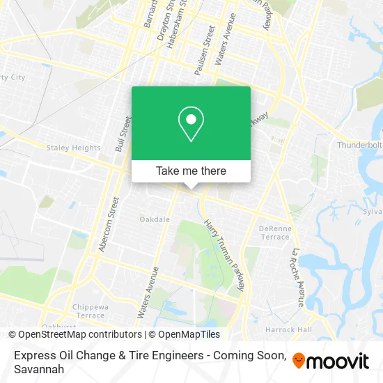 Mapa de Express Oil Change & Tire Engineers - Coming Soon