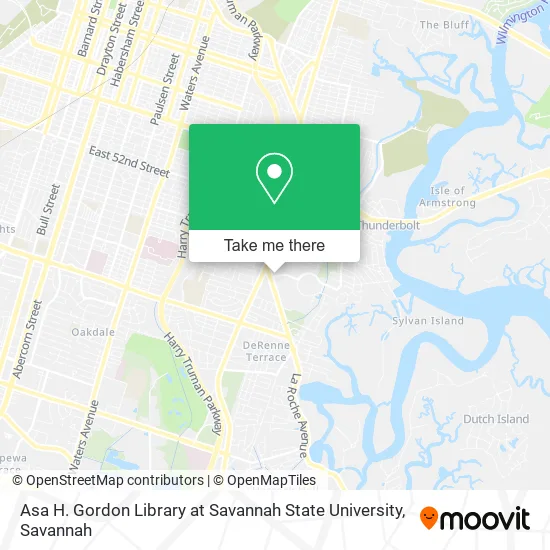 Mapa de Asa H. Gordon Library at Savannah State University