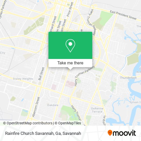 Rainfire Church Savannah, Ga map