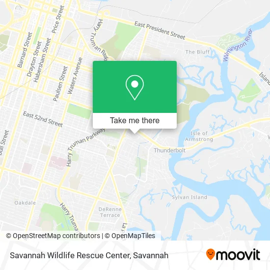 Mapa de Savannah Wildlife Rescue Center