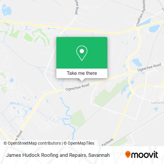 James Hudock Roofing and Repairs map