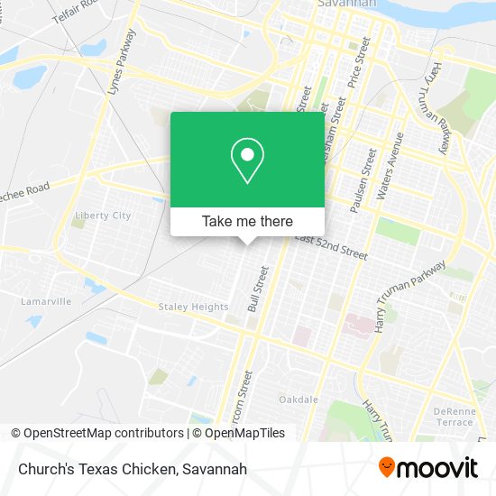 Mapa de Church's Texas Chicken