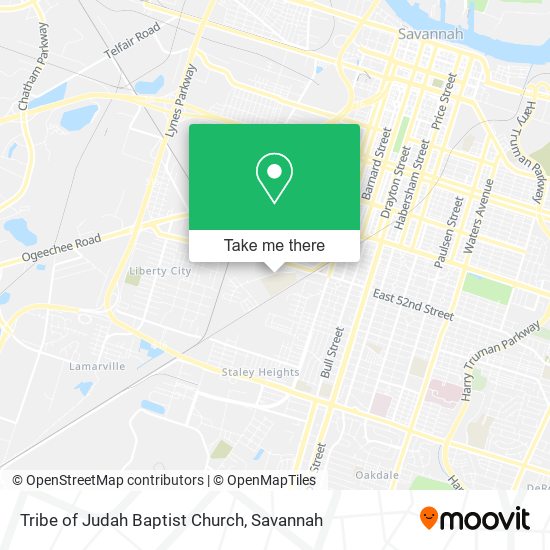 Tribe of Judah Baptist Church map