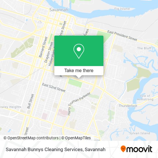 Mapa de Savannah Bunnys Cleaning Services