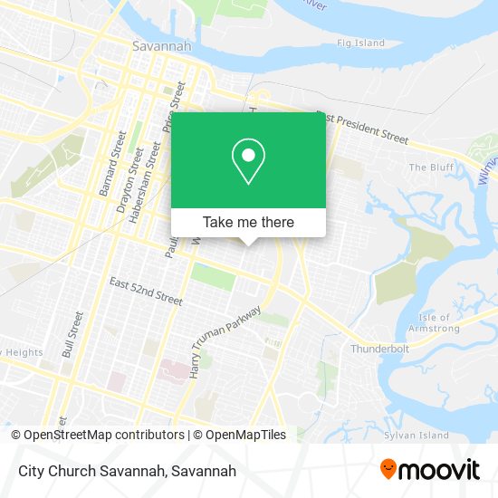 Mapa de City Church Savannah