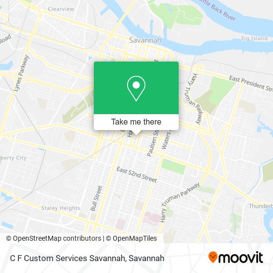 Mapa de C F Custom Services Savannah