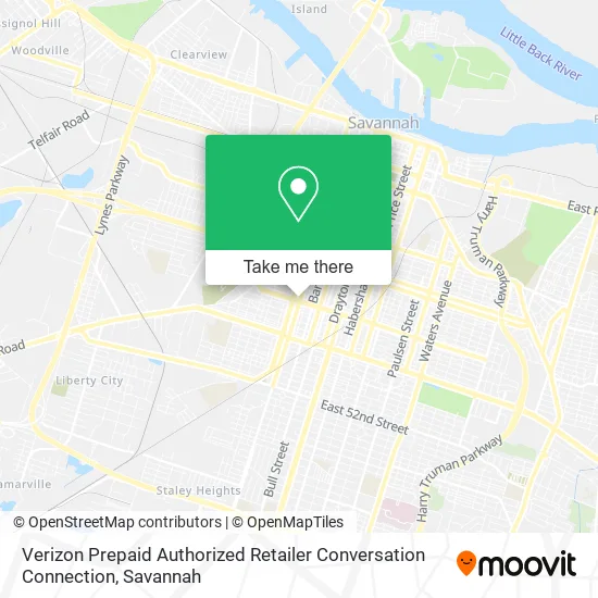 Mapa de Verizon Prepaid Authorized Retailer Conversation Connection