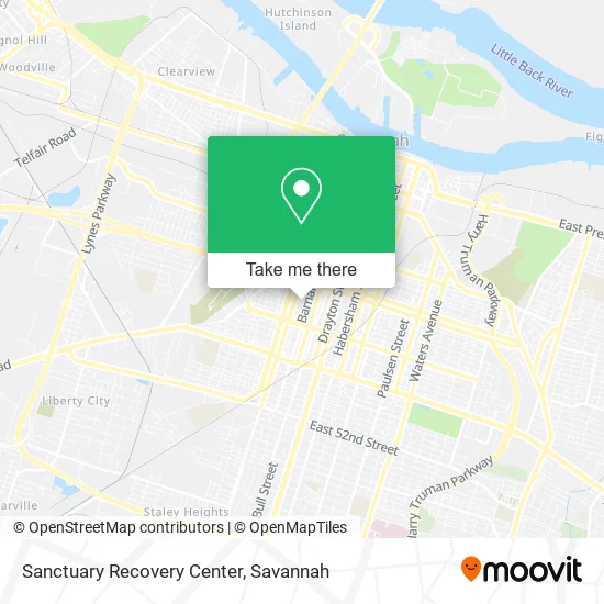 Sanctuary Recovery Center map