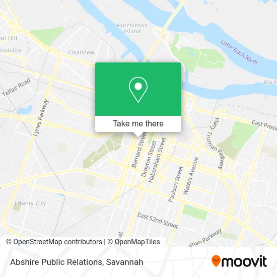 Abshire Public Relations map