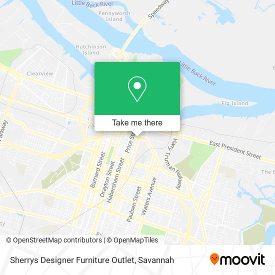 Mapa de Sherrys Designer Furniture Outlet