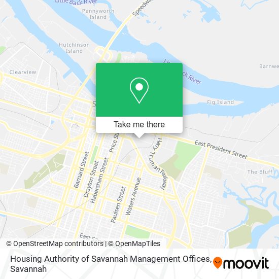Housing Authority of Savannah Management Offices map