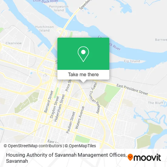 Housing Authority of Savannah Management Offices map