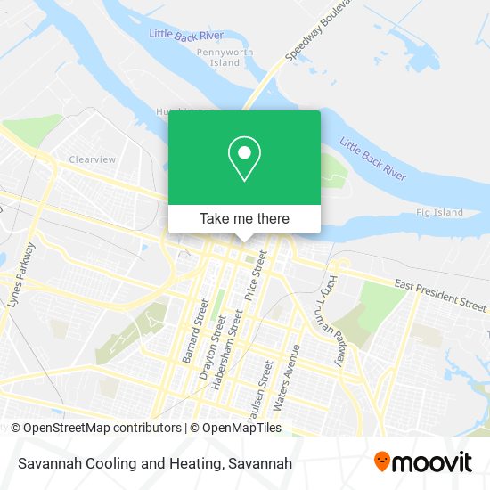 Mapa de Savannah Cooling and Heating
