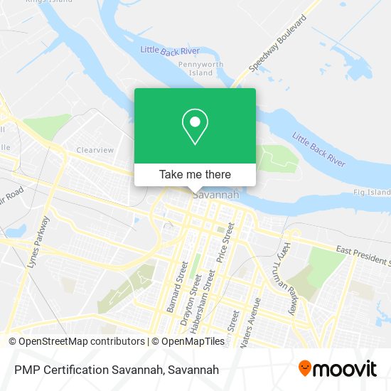 Mapa de PMP Certification Savannah
