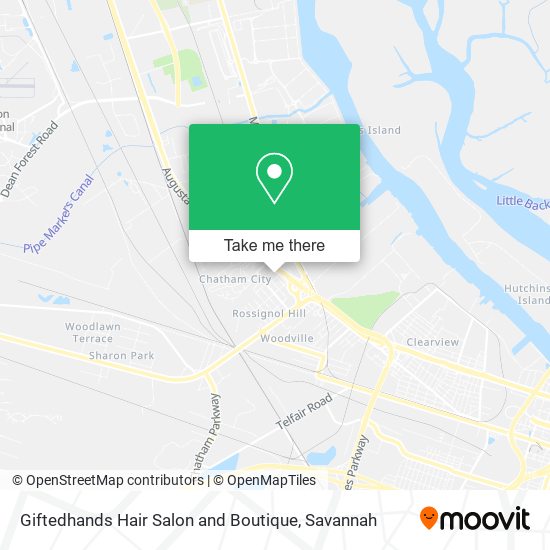 Mapa de Giftedhands Hair Salon and Boutique