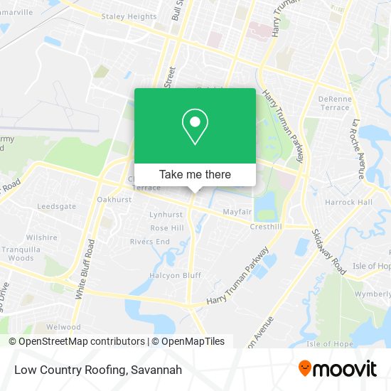 Low Country Roofing map