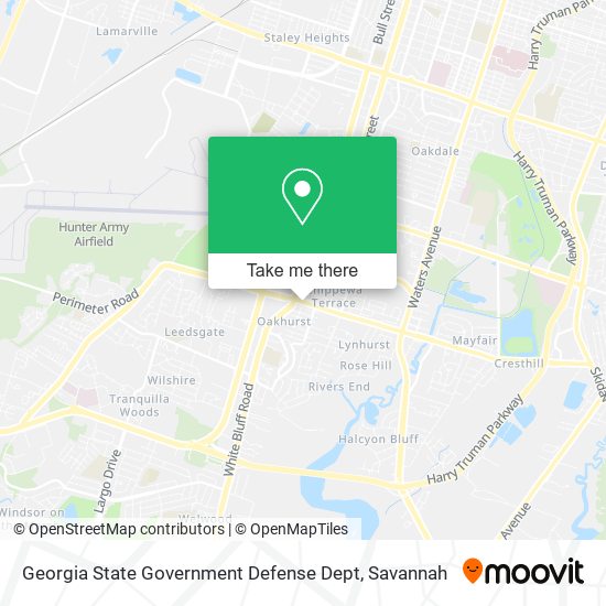 Georgia State Government Defense Dept map