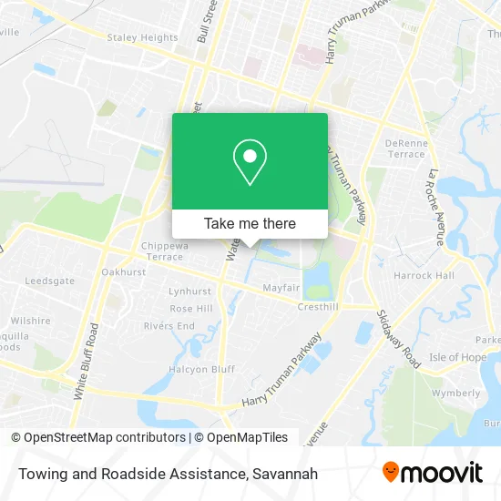 Towing and Roadside Assistance map