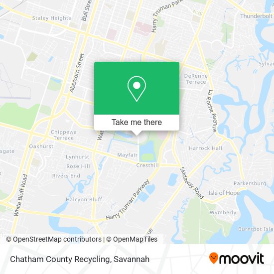 Chatham County Recycling map