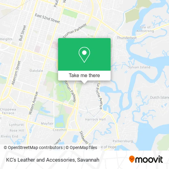 Mapa de KC's Leather and Accessories