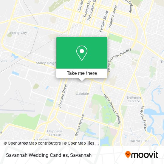 Savannah Wedding Candles map