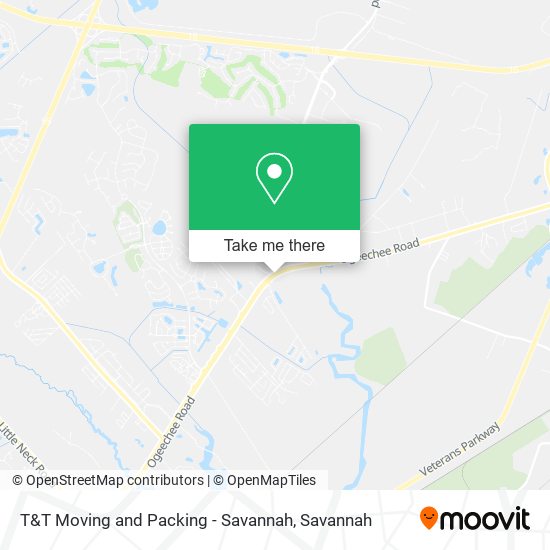 Mapa de T&T Moving and Packing - Savannah