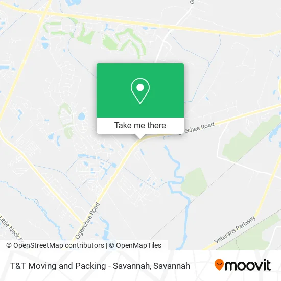 T&T Moving and Packing - Savannah map